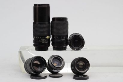 null OBJECTIFS, ensemble de six objectifs divers : objectif RMC Tokina 4-4.5/35-135...