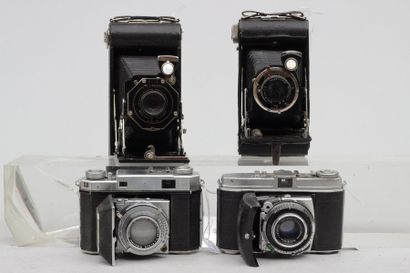 null SOUFFLETS FOLDING, ensemble de quatre appareils à soufflet : Kodak N°1 Kodal...