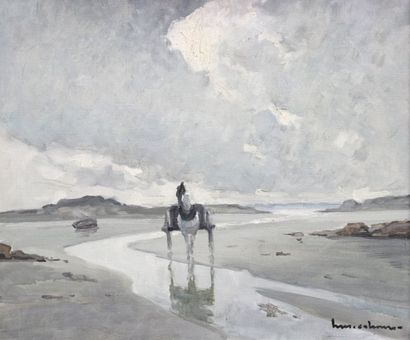 null Henry Maurice CAHOURS (1889-1974)

Attelage à cheval sur la plage

Huile sur...