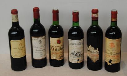 null 6 bout 1 CHT GAILLARD 1976, 1 CHT PHELAN SEGUR 1978, 1/1970, 1 CHT BEL AIR 1979,...