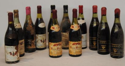 null 12 bout 2 VOSNE ROMANEE CATHIARD MONIER 1976 (DEMI EP), 4 CHAMBERTIN CAMUS 1973...