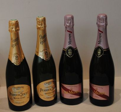 null 4 bout 2 MUMM BRUT ROSE, 2 PERRIER JOUET GRAND BRUT 