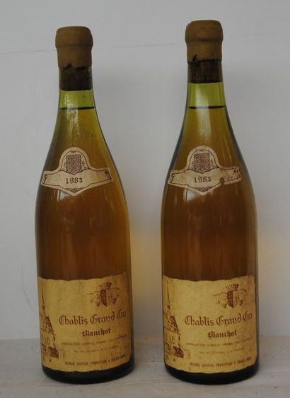 null 2 bout CHABLIS GD CRU BLANCHOT 1983, FRANCOIS RAVENEAU (ETIQ SALES, CIRES LEG...