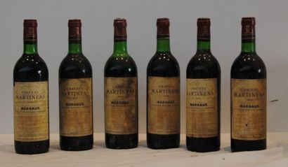 null 6 bout CHT MARTINENS MARGAUX 1975 ( EA, 4 BG , 1 DEB EP)