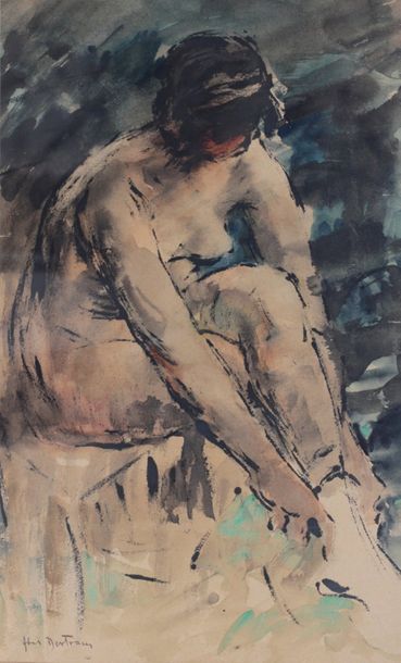 null Abel BERTRAM (1871-1954)

Femme assise enfilant un bas

Aquarelle et encre de...