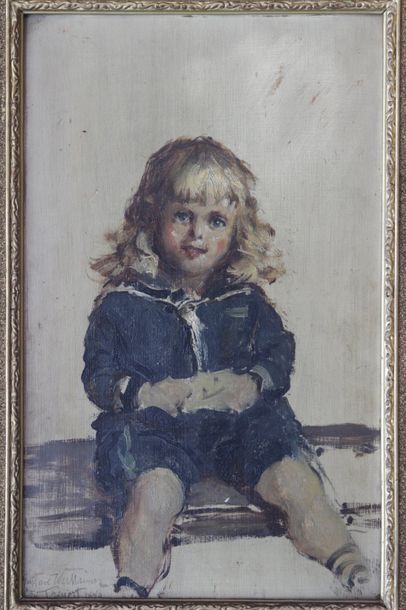 null Gustave WERTHEIMER (1847-1904)

Portrait d'enfant

Huile sur panneau signée...