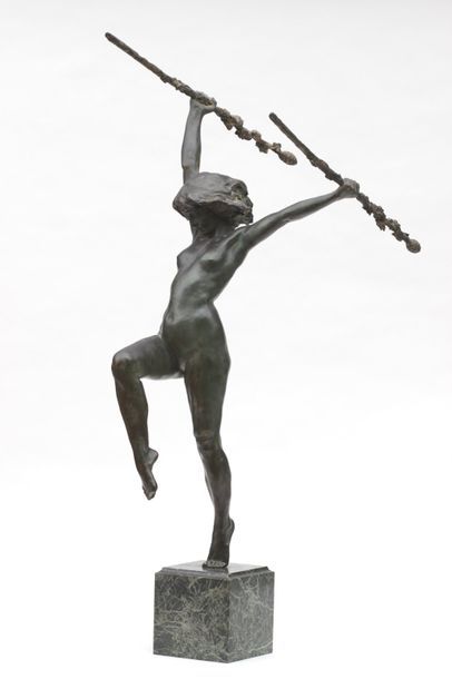 null Camille ALAPHILIPPE (1874-c.1930)

Danseuse nue un pied levé brandissant deux...