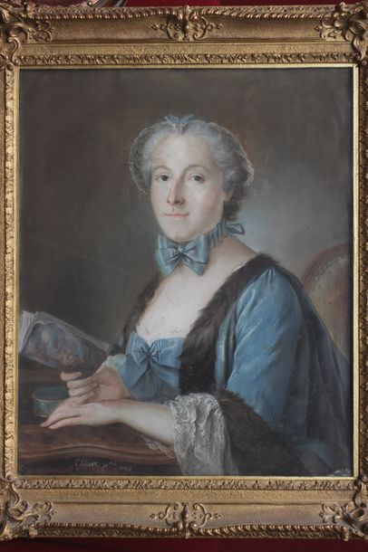 null LEFEVRE Jean - Baptiste 

Paris 1719 - 1779



Portrait de femme à la robe bleue...