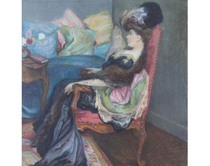 null G.K BENDA (XIX/XXème siècle)

Femme au chapeau assise dans un intérieur

Pastel...