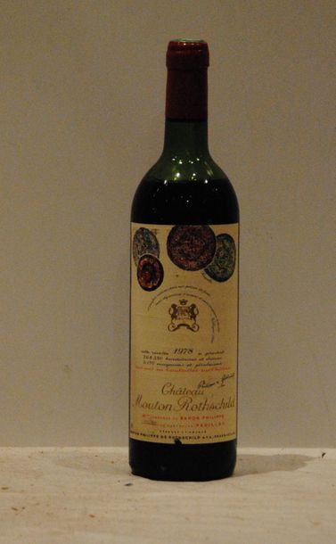 null 1 bout CHT MOUTON ROTHSCHILD 1978 (DEMI EP, LEGERE ECORNURE MAIS BELLE)