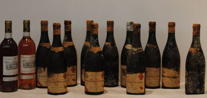 null 13 bout 10 POUILLY FUME 1961, 1 CHT DU CHATELARD 1964, 2 MONBAZILLAC CHT LE...