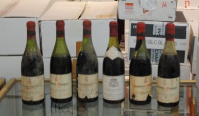 null 6 bout 2 BOURGOGNE GRIVELET 1962, 1 VOSNE ROMANEE REBOURSEAU 1969, 3 CHAMBOLLE...