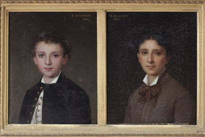 null Eugène Marie SALANSON (1836-1912)
Deux portraits d'un jeune homme à deux âges...