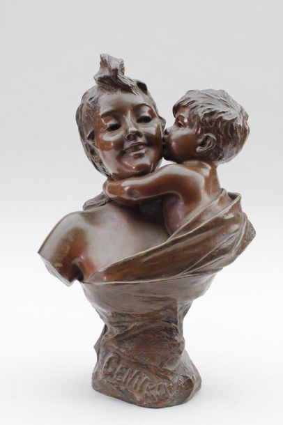 null Emmanuel VILLANIS (1858-1914) 
Genitrix
Epreuve en bronze, fonte d'édition à...