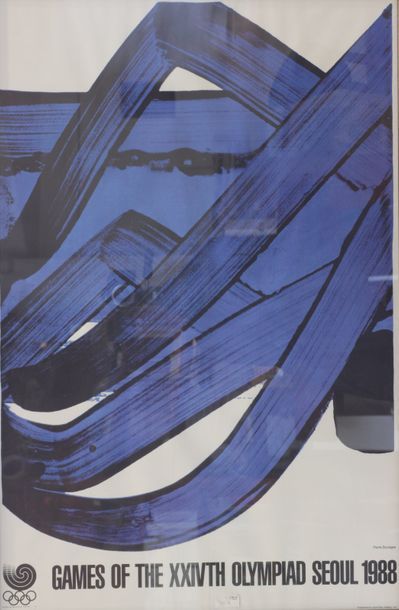 null Pierre SOULAGES, d'après
Affiche des Jeux Olympiques de Seoul 1988. A vue 90...