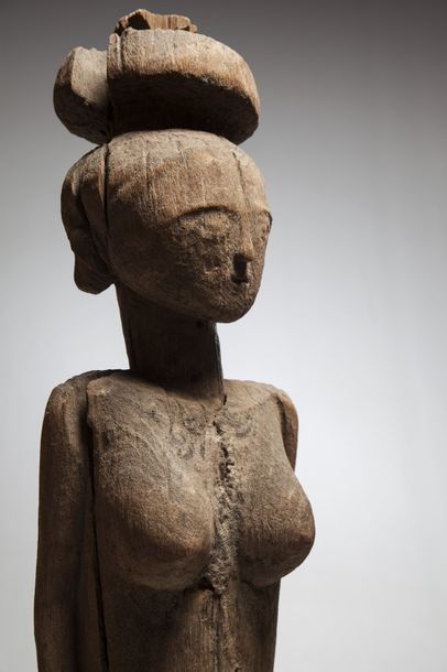 null SAKALAVE/VEZO, Madagascar

Statue féminine portant une jarre sur la tête. Les...