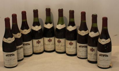 null 10 bout 5 VOLNAY CAILLERETS 1986, 5 CHAMBOLLE MUSIGNY MUGNIER 1985 (1 à 4 cm,...