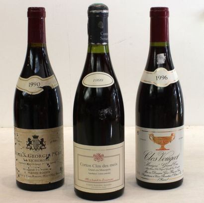 null 3 bout 1 CLOS VOUGEOT MUSIGNI GROS F& S 1996, 1 NSG LA RICHEMONE PERNIN ROSSIN...