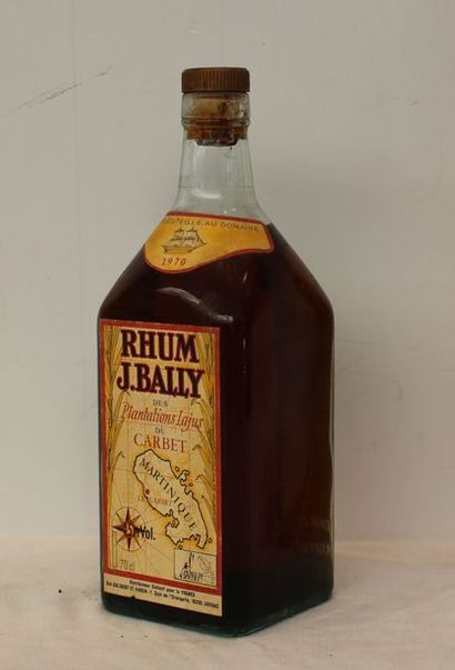 null 1 bout RHUM BALLY 1970 TB (REBOUCHEE AU DOMAINE AVEC BOUCHON, SANS CAPSULE)