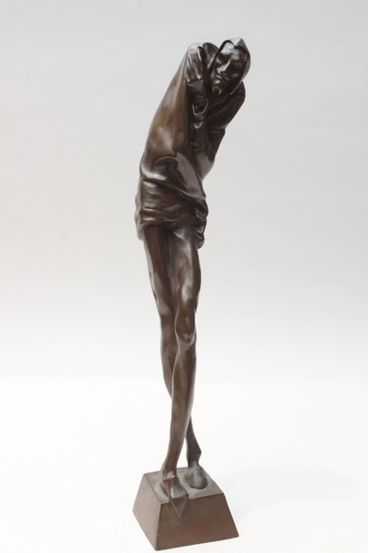 null Epreuve en bronze, fonte décorative du XXe siècle à patine brune representant...