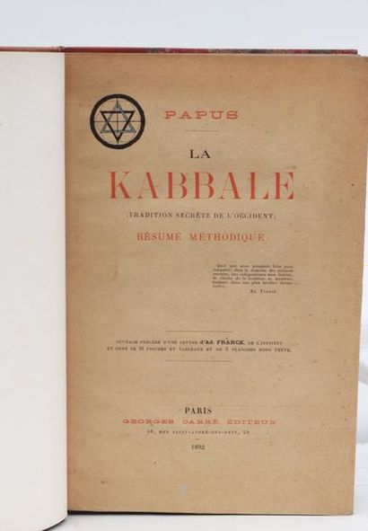 null PAPUS

La Kabbale, tradition secrète de l'occident, résumé méthodique

Paris,...