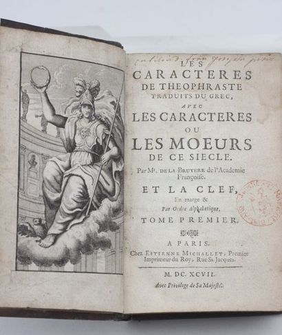 null LA BRUYÈRE (Jean de)

Les Caractères de Théophraste avec les caractères ou les...