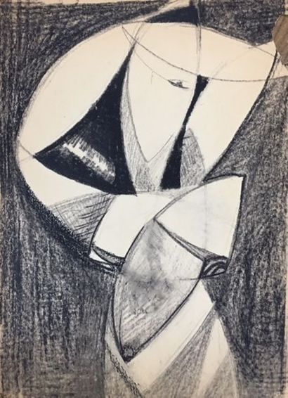 Jean PONS (1913-2005) Jean PONS (1913-2005)

 « Femme cubiste » circa 1945 – 1950

Fusain...
