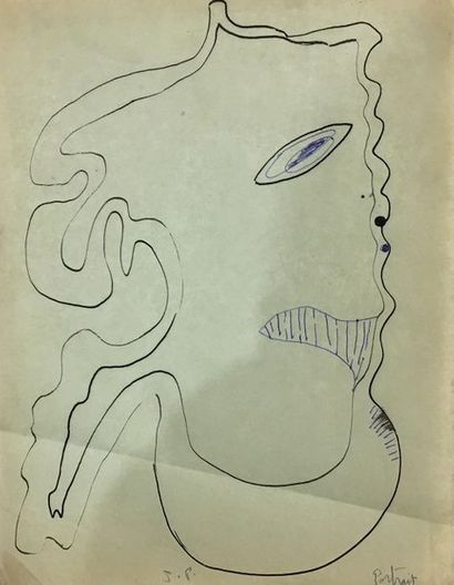 Jean PONS (1913-2005) Jean PONS (1913-2005)

« Portrait », circa 1945 – 1950

Encre...