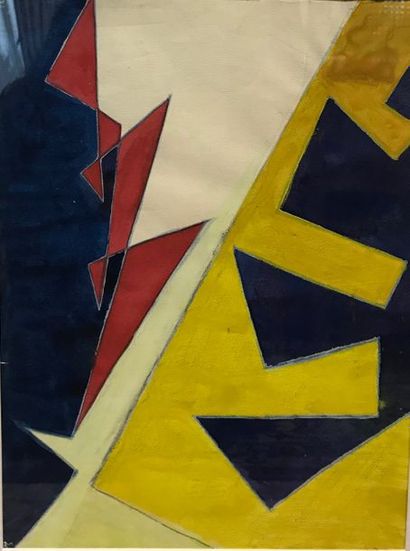 Jean PONS (1913-2005) Jean PONS (1913-2005)

« Composition géométrique » Bleu, rouge...