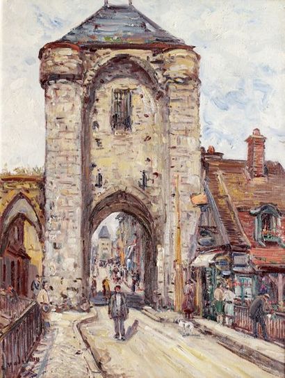 null Gustave MADELAIN (1867-1944)

Porte de Bourgogne Moret

Huile sur toile signée...
