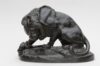 Antoine Louis BARYE Antoine Louis BARYE ( 1795 - 1875 )
Lion au serpent dit Lion...