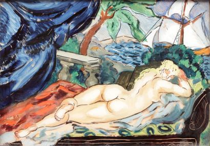 null Roger GRILLON (1881-1938)

- "Nu couché"

Dessin Timbre de l'atelier. 10.5 x...