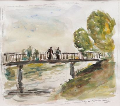 null Jean-Jacques RENE 1943

"Petit pont"

Aquarelle signée en bas à droite. 21 x...