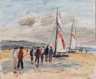 null Jean-Jacques RENE 1943

"Voiliers sur la plage"

Huile sur toile signée en bas...