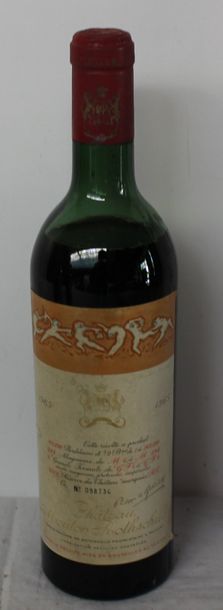 null 1 bout CHT MOUTON ROTHSCHILD 1965 (Mi ép étiq tachée)