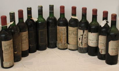 12 bout 2 CHT LYNCH BAGES 1959 (gros demi),...