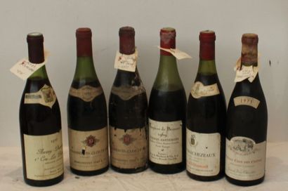 null 6 bout 1 AUXEY DURESSES 1ER CRU LES DURESSES ROY 1976 TB, 2 CHAMBERTIN CLOS...