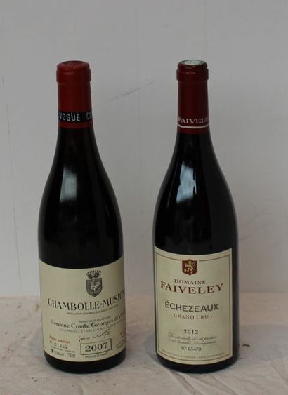 null 2 bout 1 CHAMBOLLE MUSIGNY COMTE DE VOGUE 2007, 1 ECHEZEAUX GD CRU FAIVELEY...