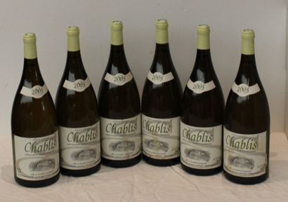 null 6 mag CHABLIS DOMAINE SAVARY 2005 (étiq lé tachées)