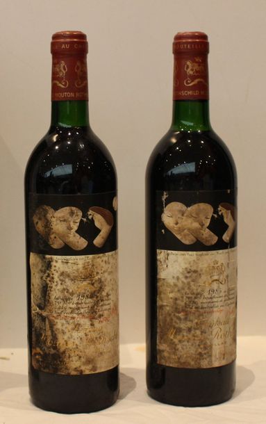 null 2 bout CHT MOUTON ROTHSCHILD 1986 ( etiq abimées)