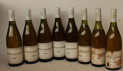 null 8 bout 3 CORTON CHARLEMAGNE JUILLOT 1992 ( etiq abimées), 3 X 1999,2 X 1994