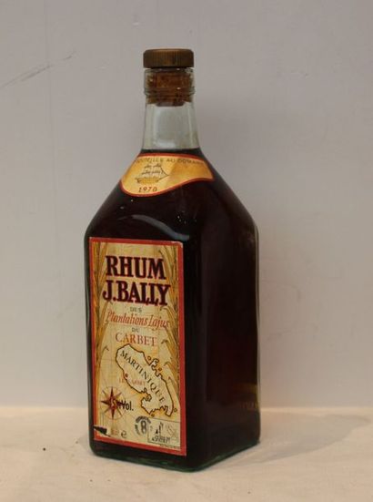 null 1 bout RHUM BALLY 1970 TB (REBOUCHEE AU DOMAINE AVEC BOUCHON, SANS CAPSULE)