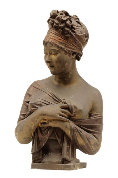 null Joseph CHINARD (1756-1813)
Buste de femme
Epreuve en bronze, fonte d'édition...