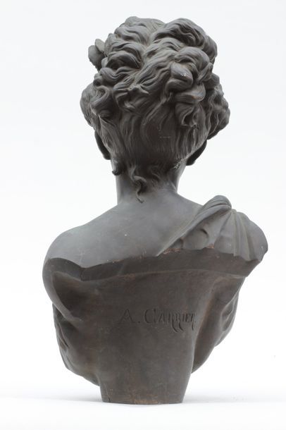 null Albert CARRIER-BELLEUSE (1824-1887) 

Buste de jeune femme aux fleurs

Epreuve...