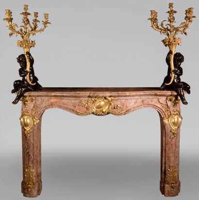 Alfred Emmanuel Beurdeley Exceptional mantelpiece by Alfred Emmanuel Beurdeley for... Gazette Drouot