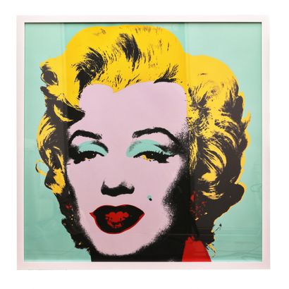  Andy Warhol. Roi du Pop Art. Serigraphie couleur. Marilyne. annees 1970 Empreinte... Gazette Drouot