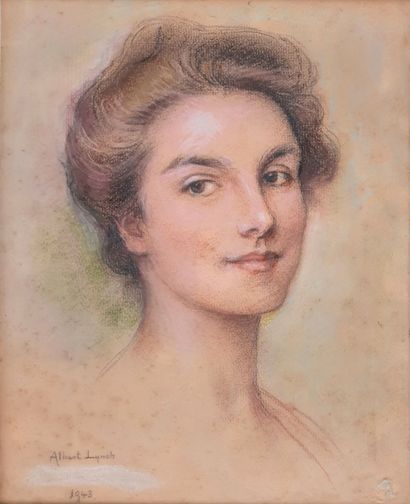 ALBERT LYNCH (1860-1950) Portrait de jeune femme, 1943

Crayon gras et pastel sur... Gazette Drouot