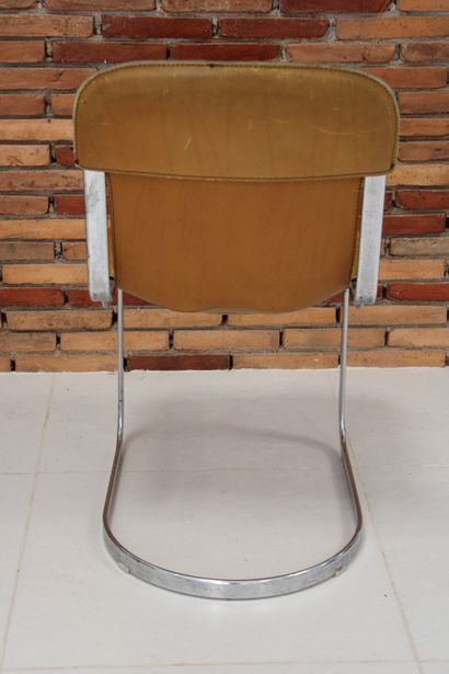 Willy RIZZO (1928-2013) Willy RIZZO (1928-2013)
Suite of four chairs model C2, chromed...