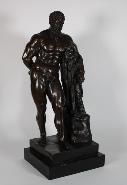 null French or Italian school of the 19th century
Hercules Farnese. 
Proof in bronze...