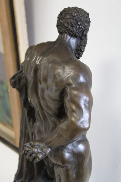 null French or Italian school of the 19th century
Hercules Farnese. 
Proof in bronze...